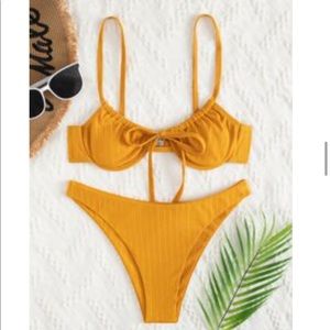 Yellow Shein Bathing Suit NWT